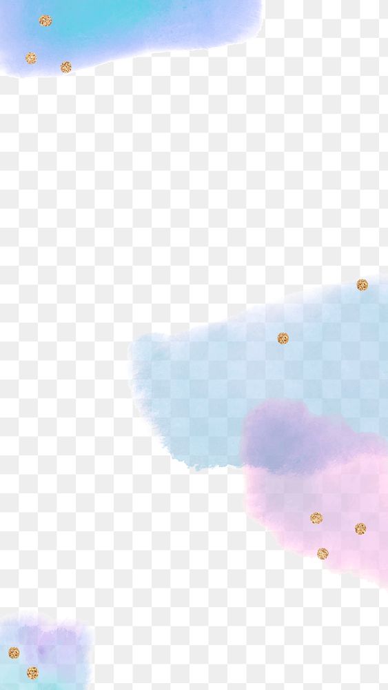 Aesthetic border png, watercolor on transparent background