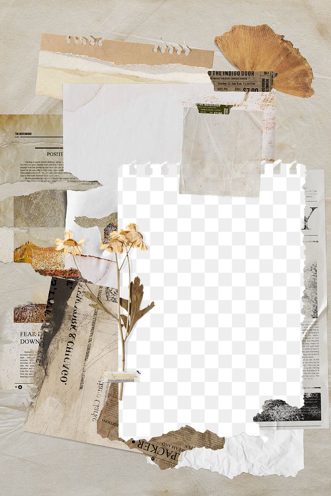 Paper collage png clipart, vintage | Premium PNG - rawpixel