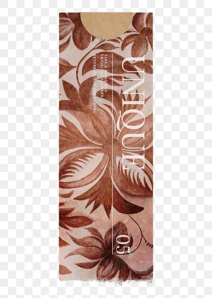 Pink price png tag, floral aesthetic, realistic design on transparent background
