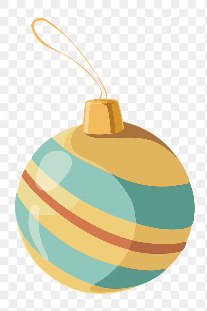 Christmas bauble png sticker, transparent background