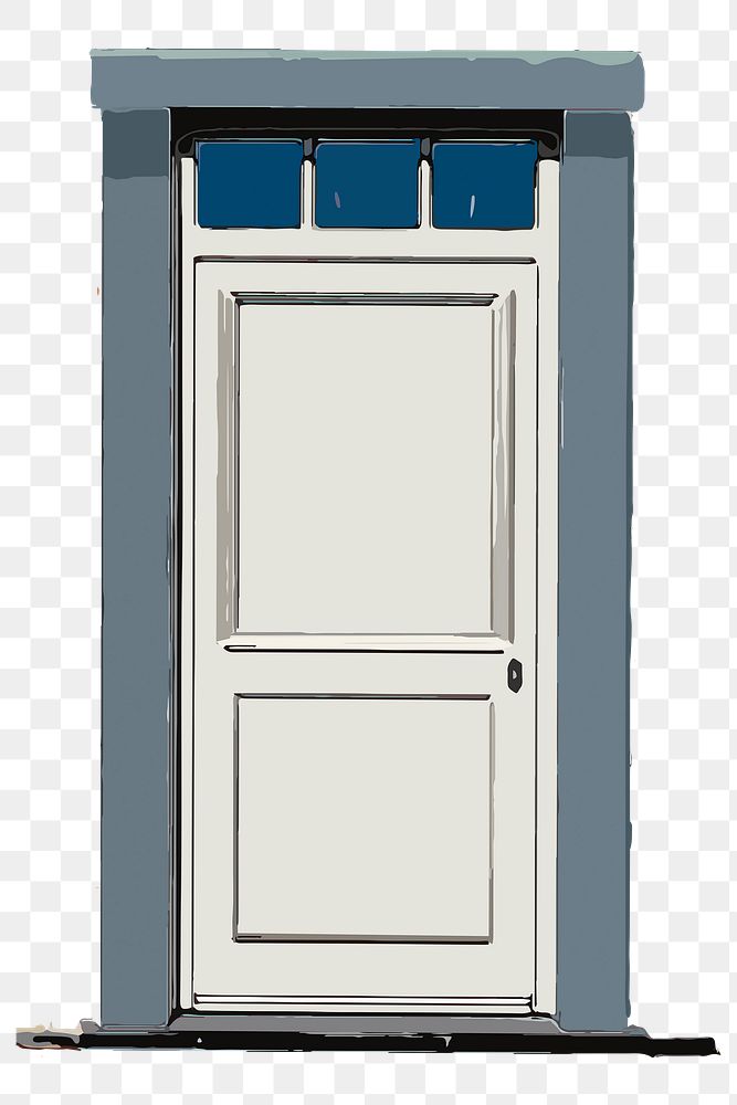 Modern house door png clipart, interior illustration