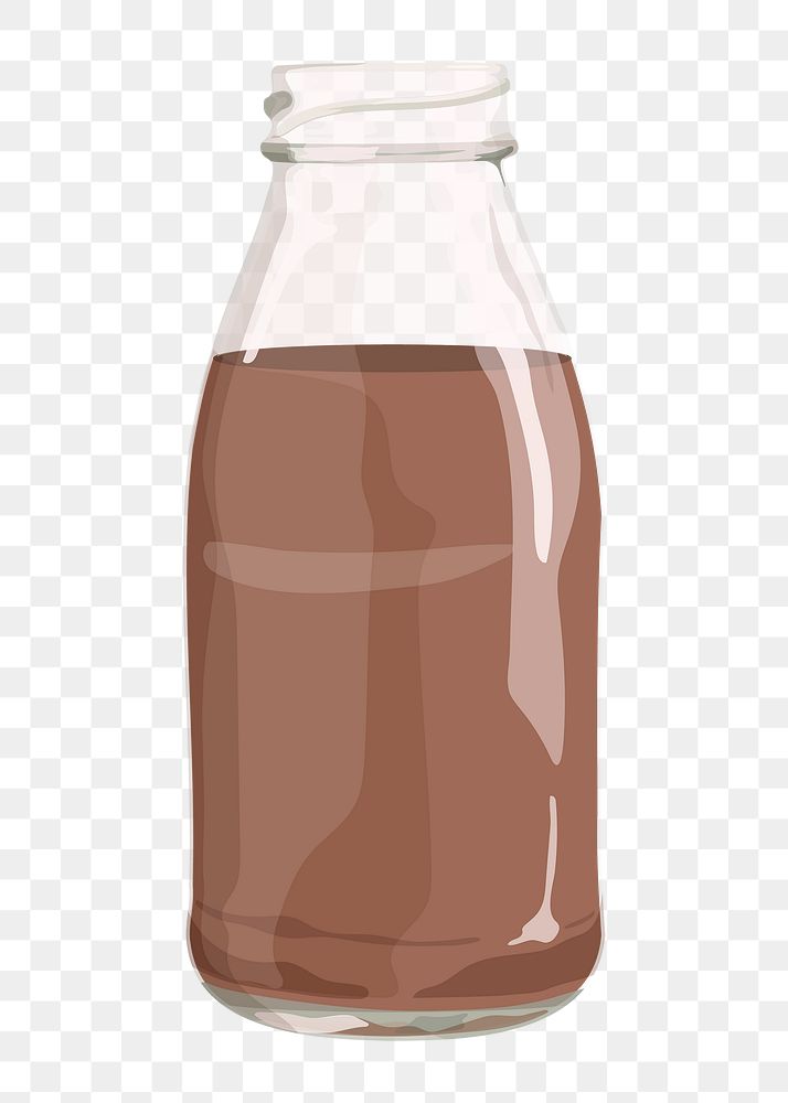 Chocolate milk png sticker, drink illustration on transparent background
