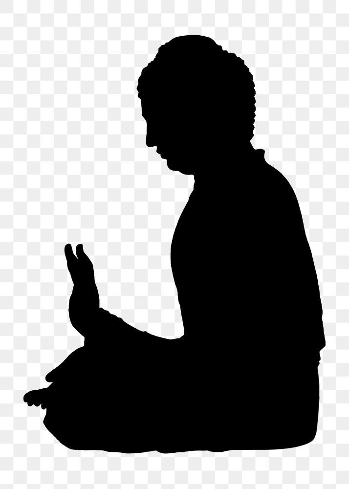 Tian Tan Buddha png silhouette clipart, Hong Kong's famous monument, transparent background