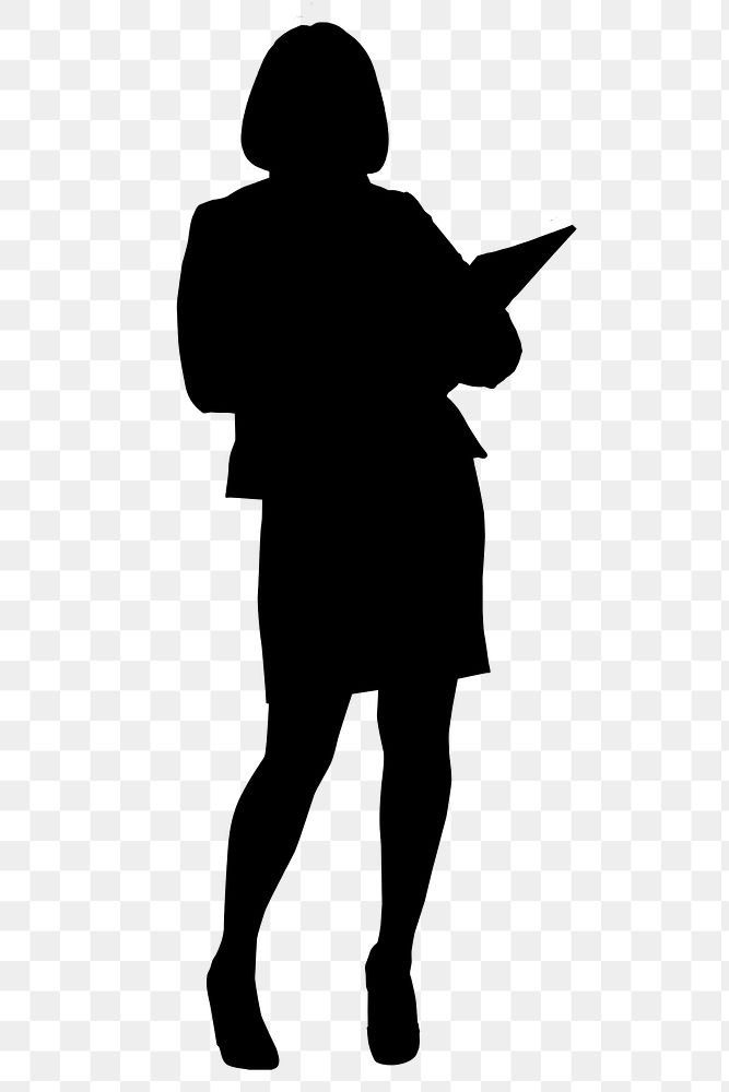 Businesswoman png silhouette, project manager, job, career concept