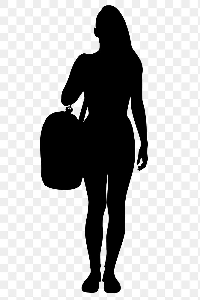 Woman silhouette png sticker, transparent background