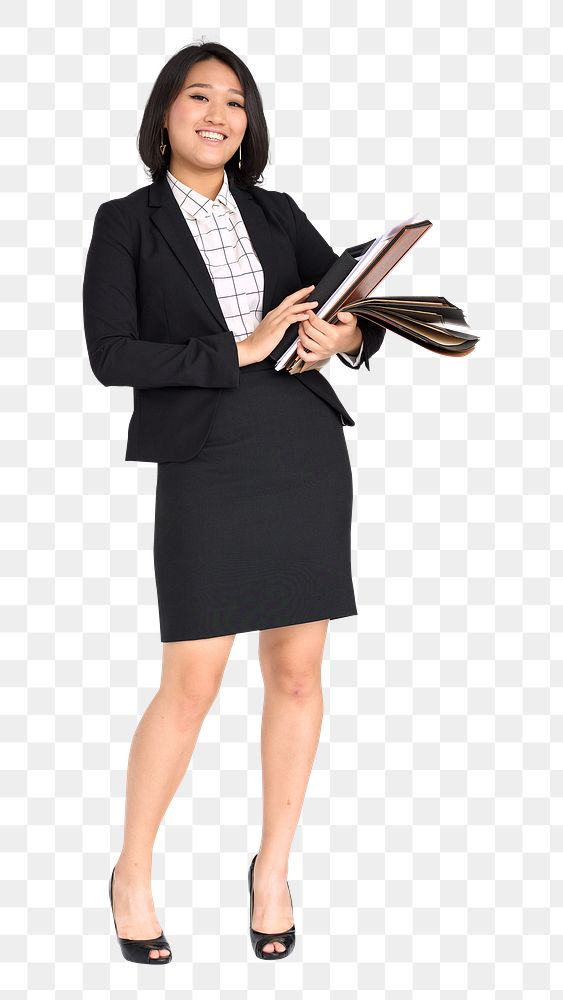 Asian businesswoman png, project manager, job, career concept 