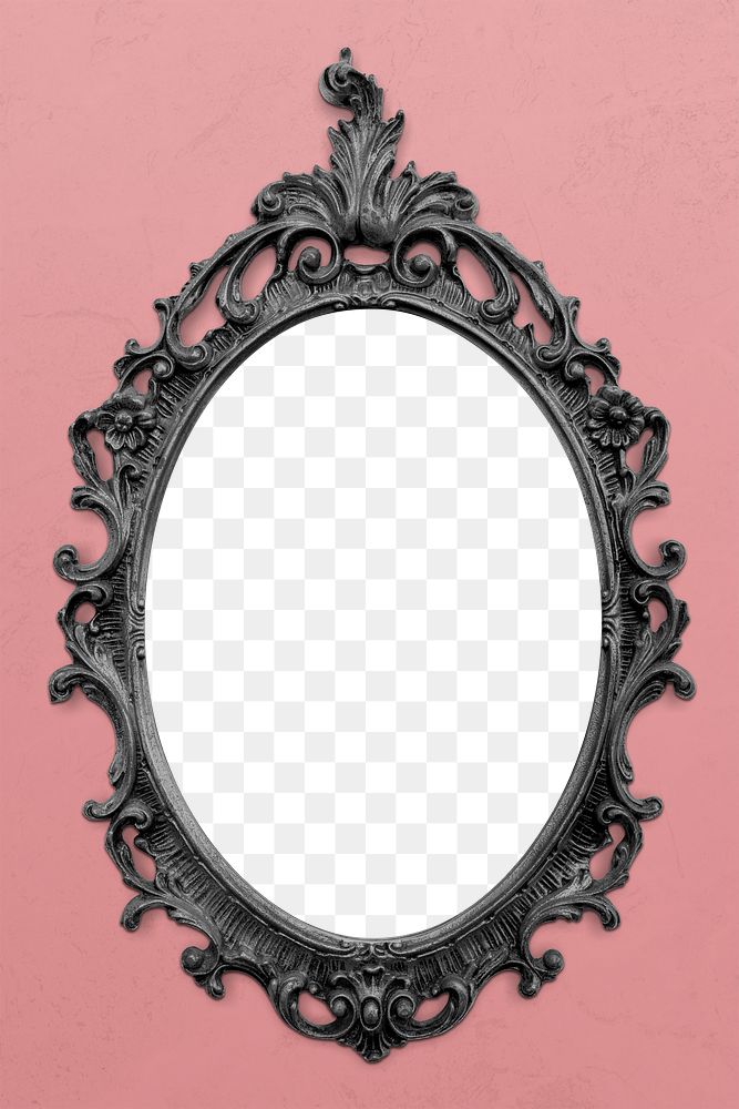 Baroque frame mockup on a pink background 