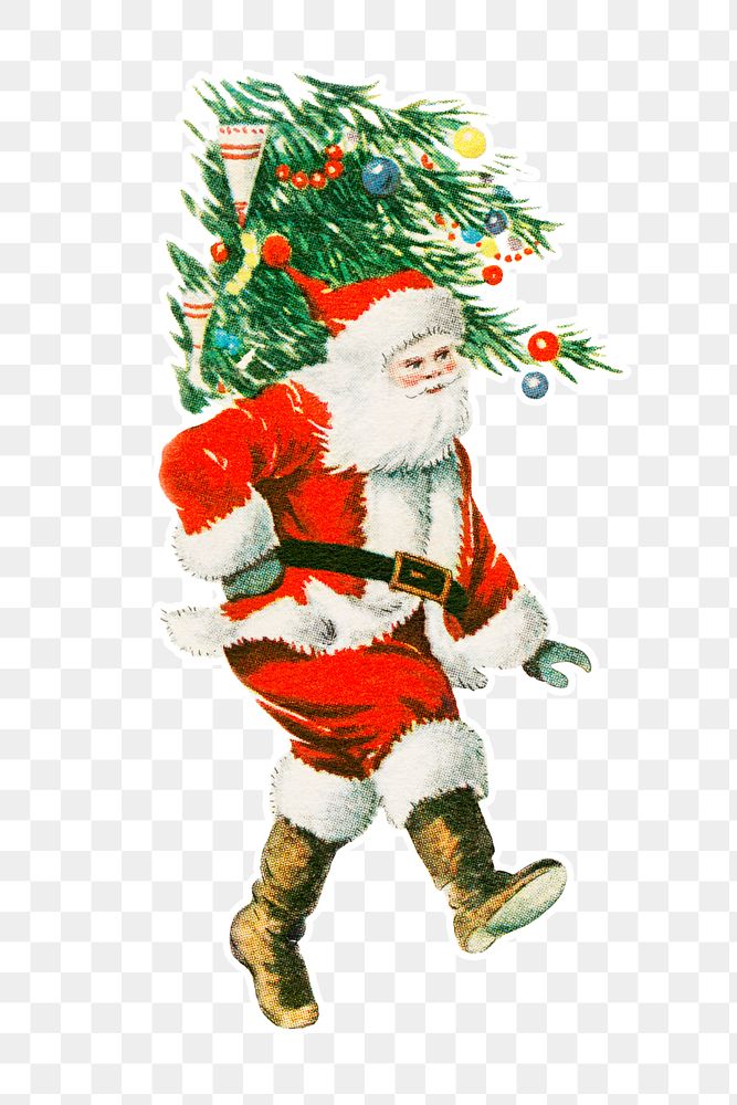 Dancing Santa Claus sticker transparent png