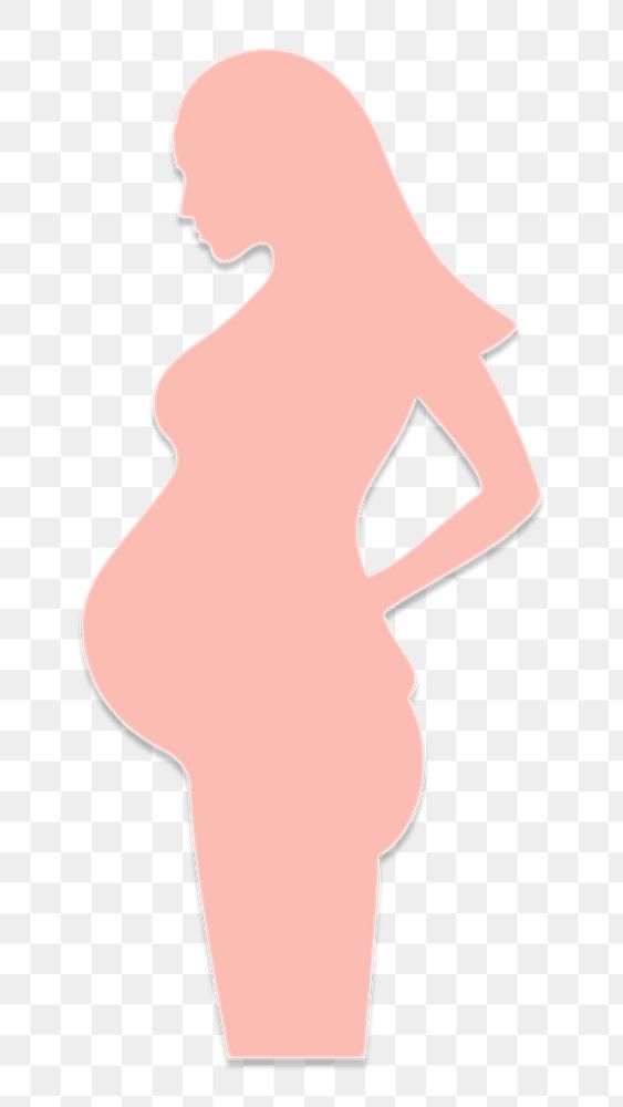 Paper craft pregnant woman character design element