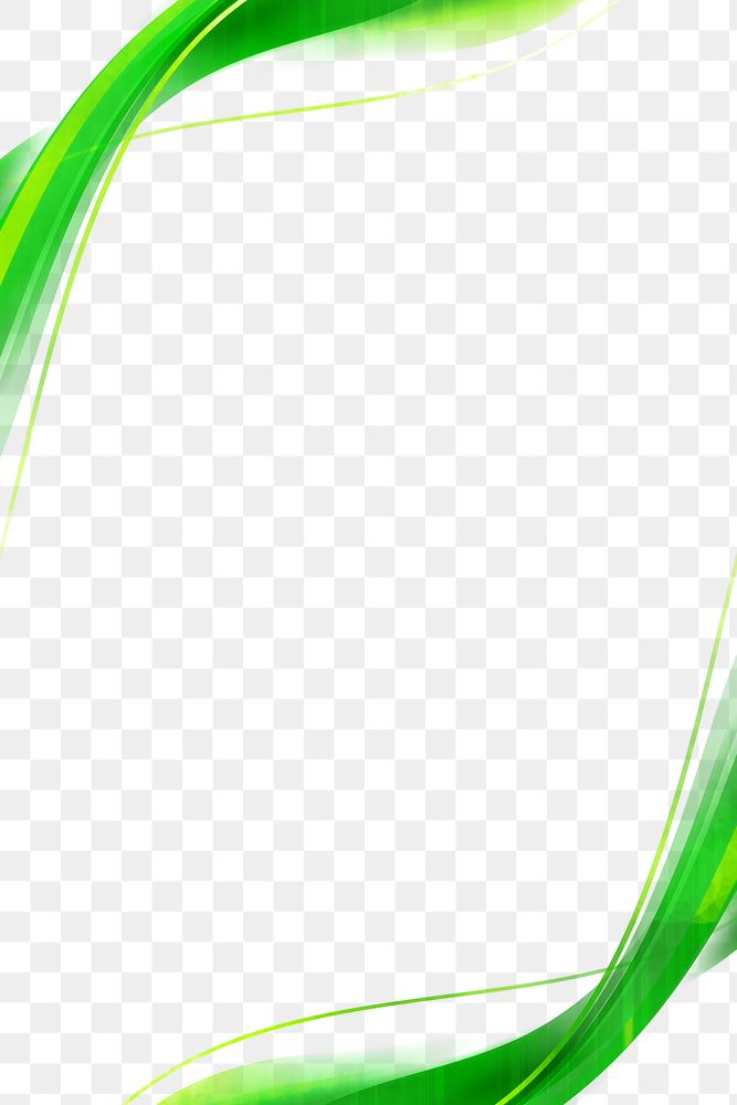 Green curve frame template design Premium PNG rawpixel