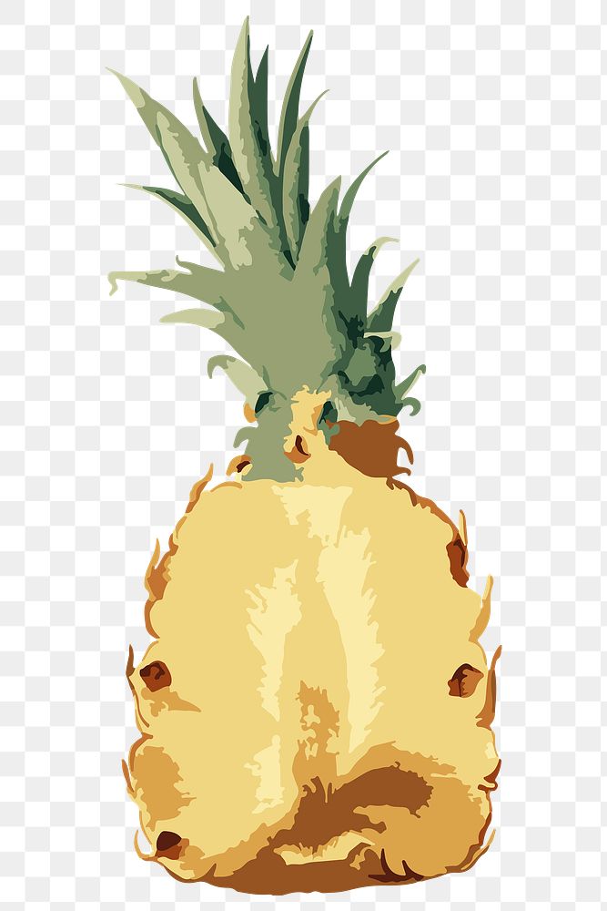 Vectorized pineapple sticker design element