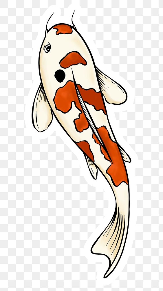 Koi fish sticker design element