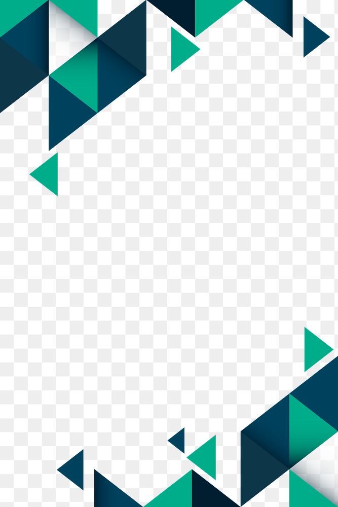 Green And Blue Triangle Pattern 