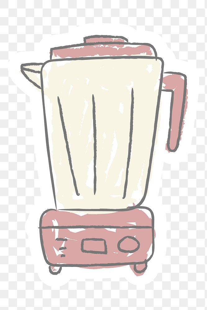 Doodle kitchen blender sticker design Free PNG Sticker rawpixel