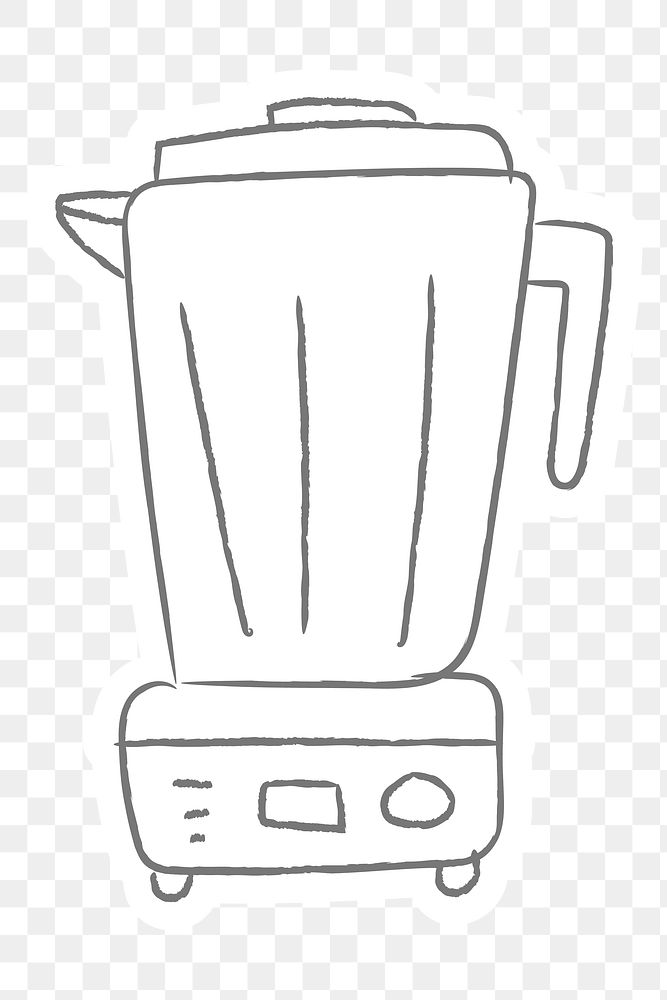 Doodle kitchen blender sticker design Free PNG Sticker rawpixel