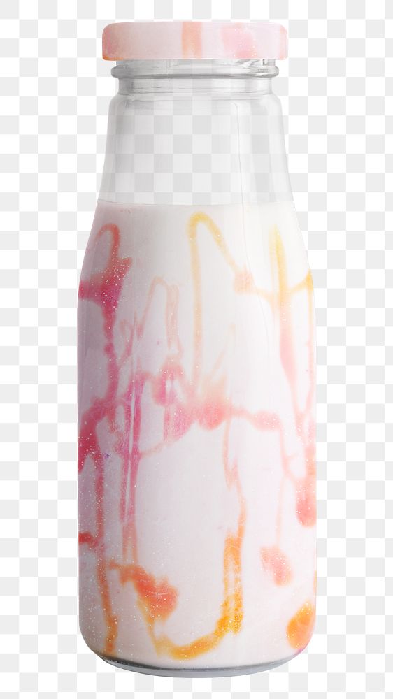 Caramel smoothie in a glass bottle mockup 