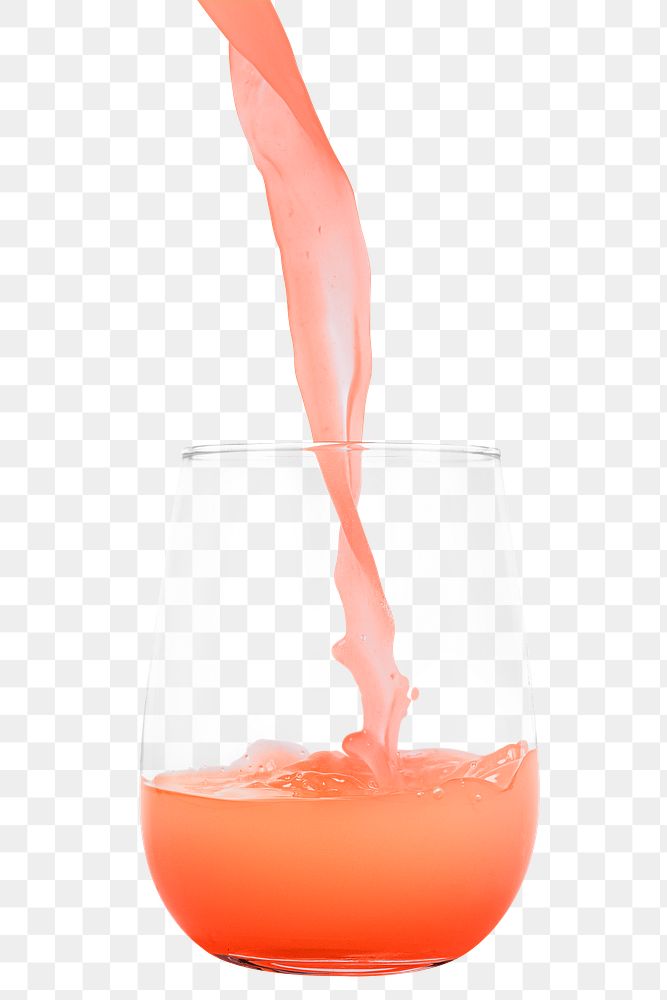Juicy fruit punch poured into a glass design element