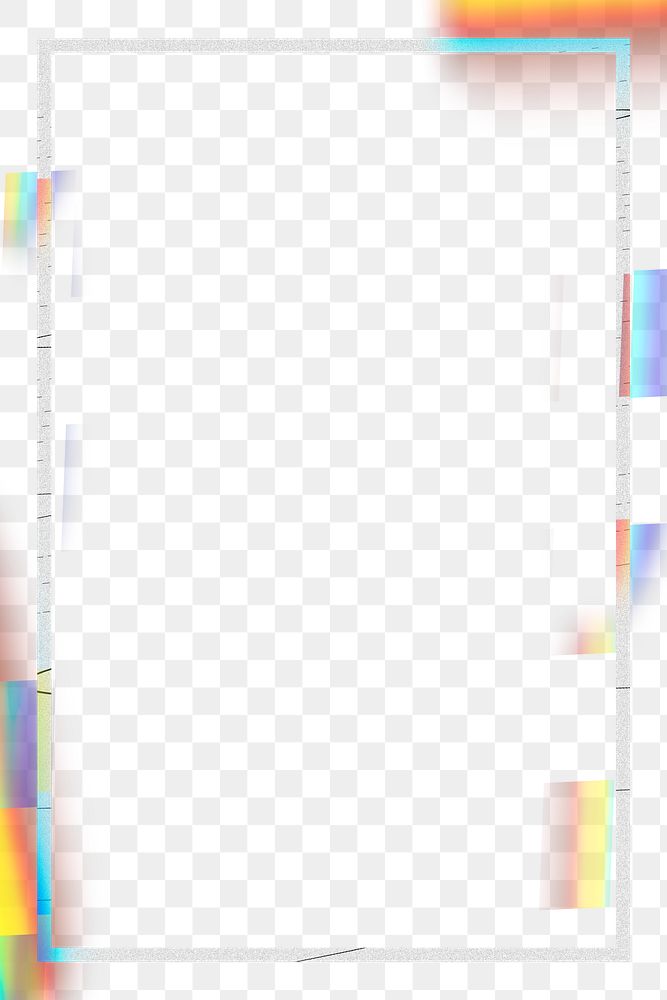 Rectangle frame png glitch effect