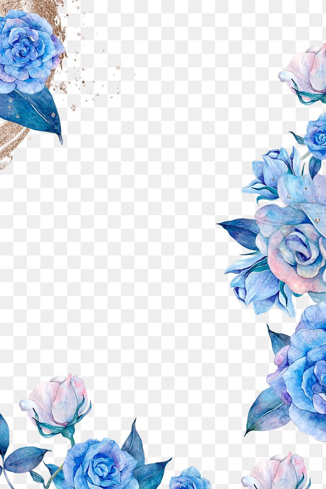 Purple watercolor png flower frame illustration
