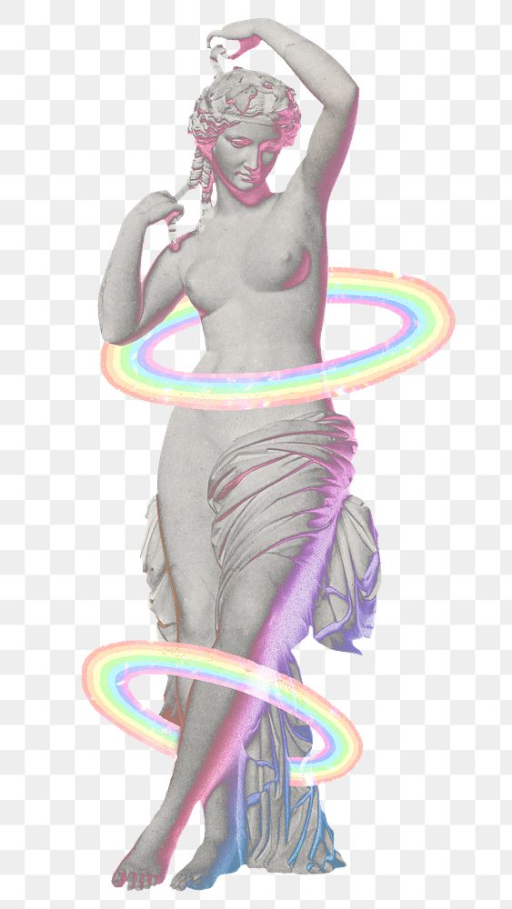 Standing nude woman png sculpture