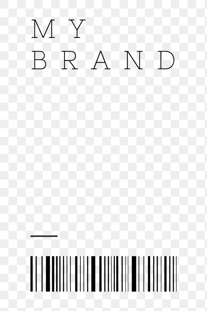 My brand with barcode png simple design