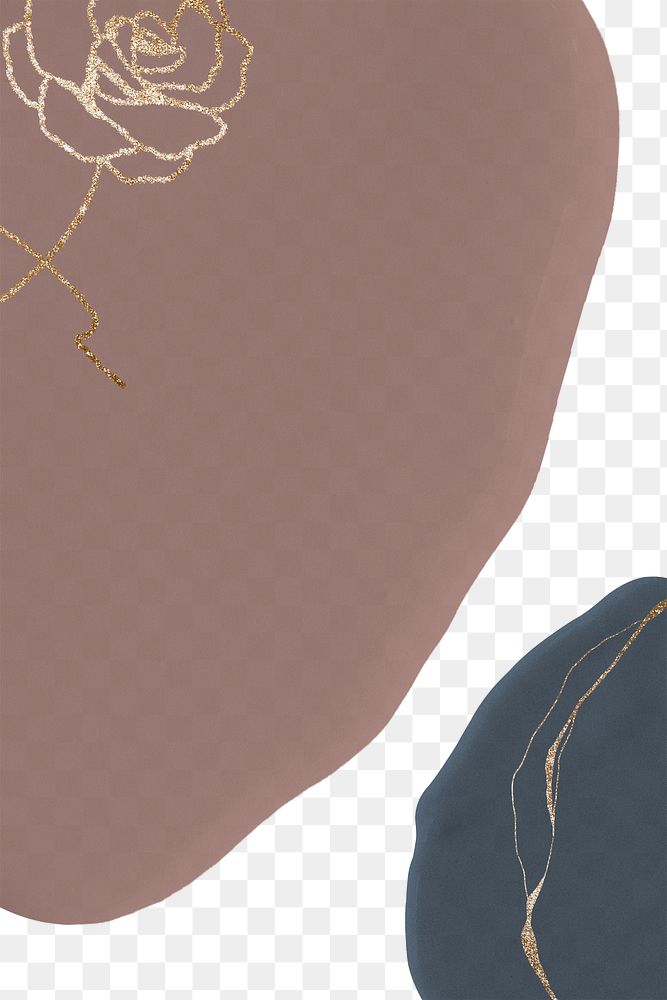 Png gold rose on brown earth tone