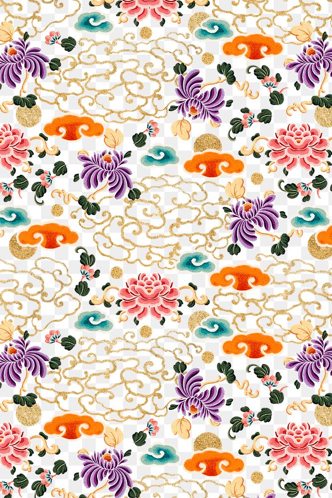 Chinese art cloud pattern png background
