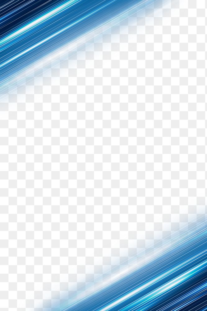 Blue border png abstract diagonal lines background