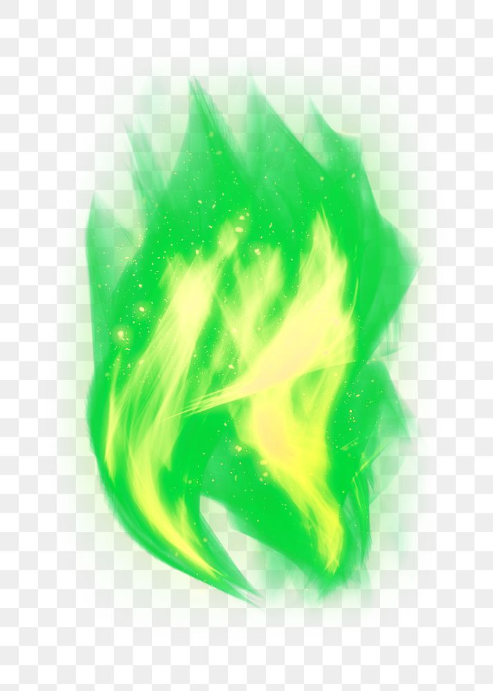 green flame png