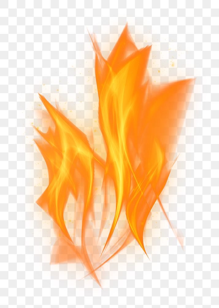 Png retro orange fire flame graphic