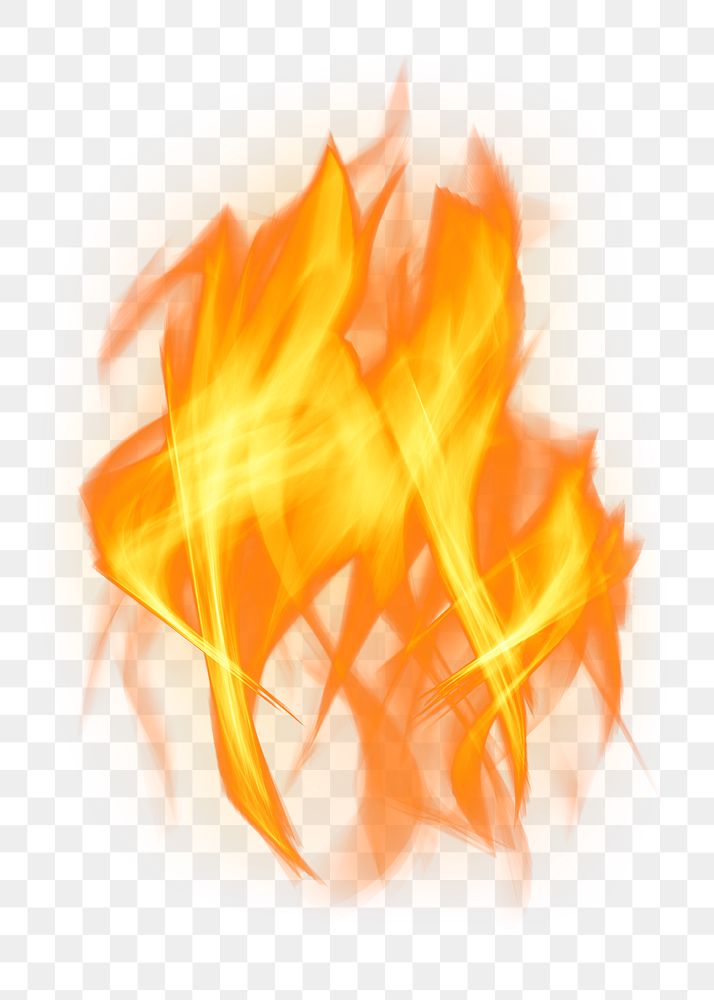 Png retro orange fire flame graphic element