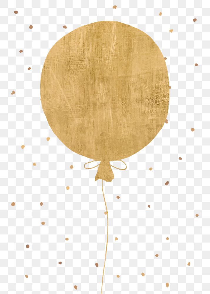 Gold balloon png invitation card festive transparent background