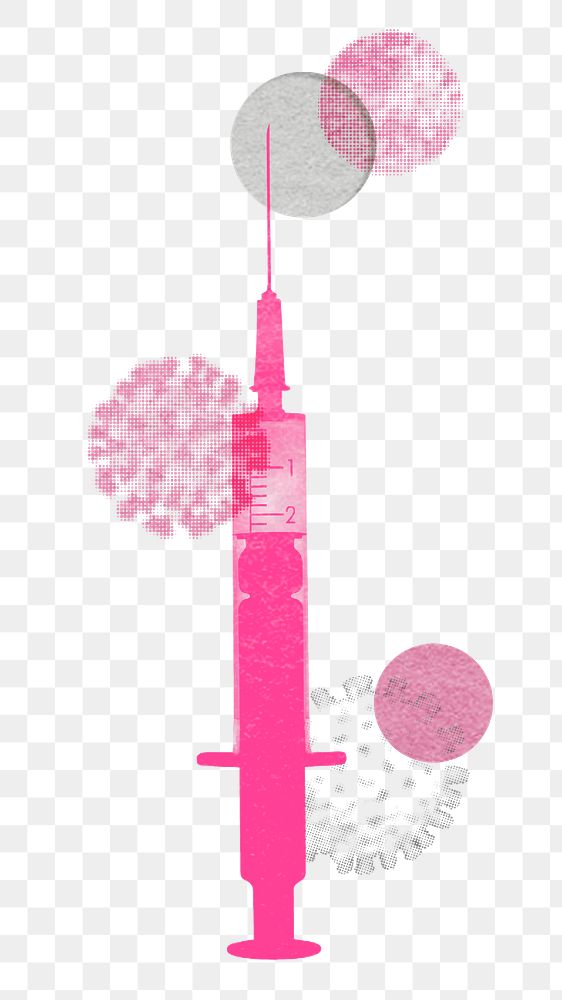 Pink syringe png to cure and treatment for Coronavirus