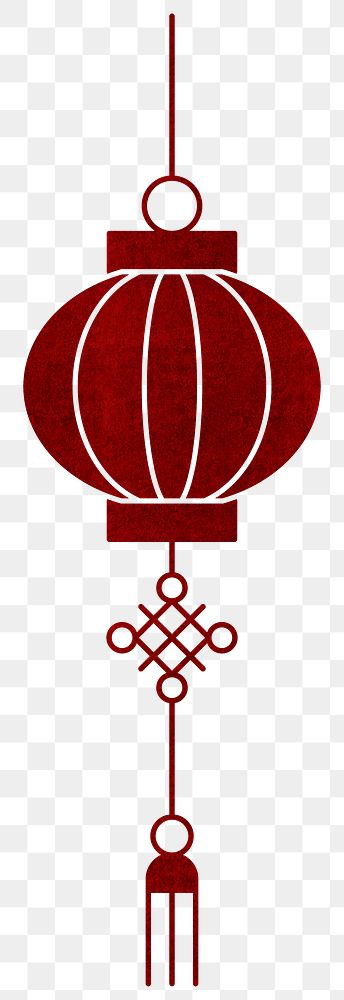 Chinese New Year lantern png red design element