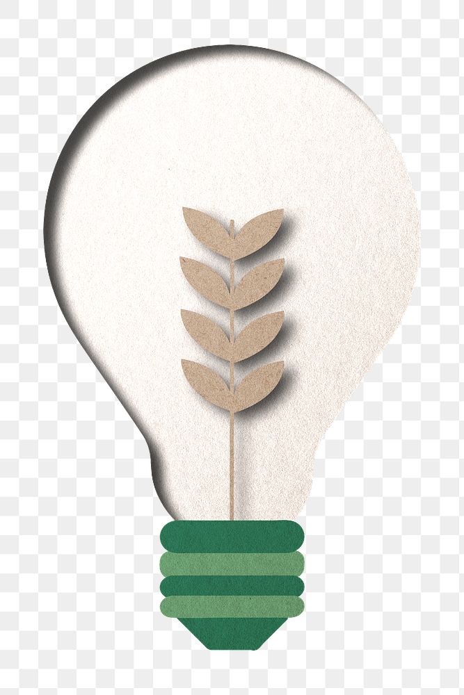 Png sustainable energy campaign tree light bulb paper craft media remix