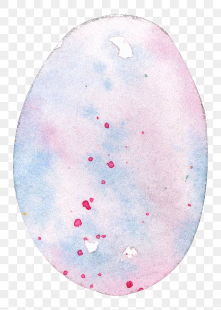Png purple Easter egg design element watercolor illustration