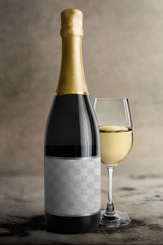 Png Transparent Label Mockup On Wine 