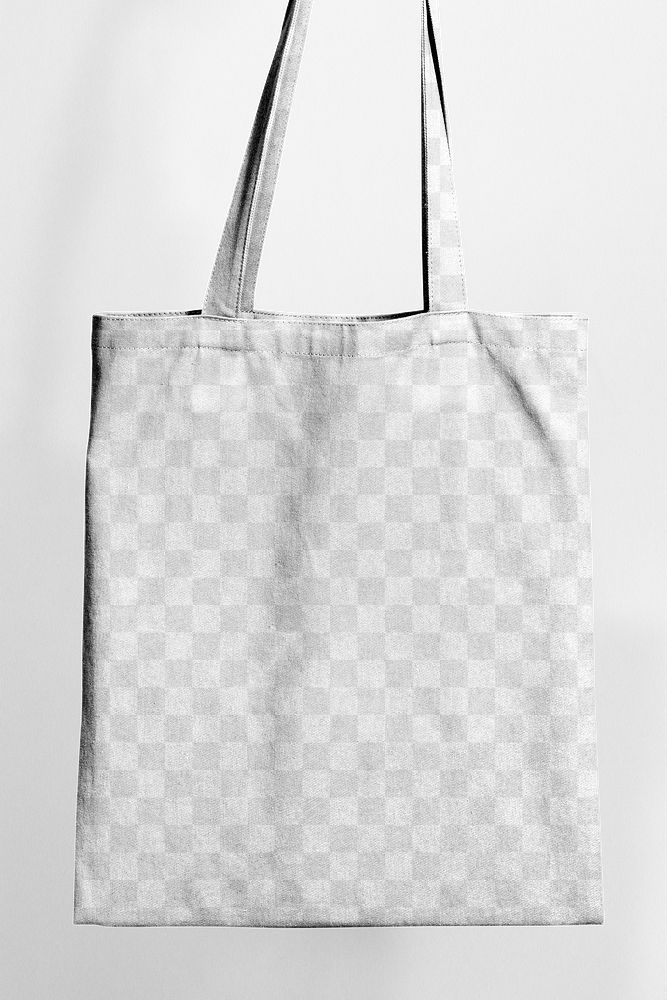 Transparent tote png shopping bag mockup