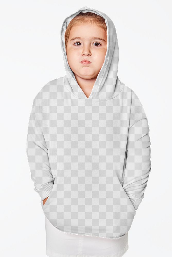 Girl wearing hoodie mockup png | Free PNG - rawpixel