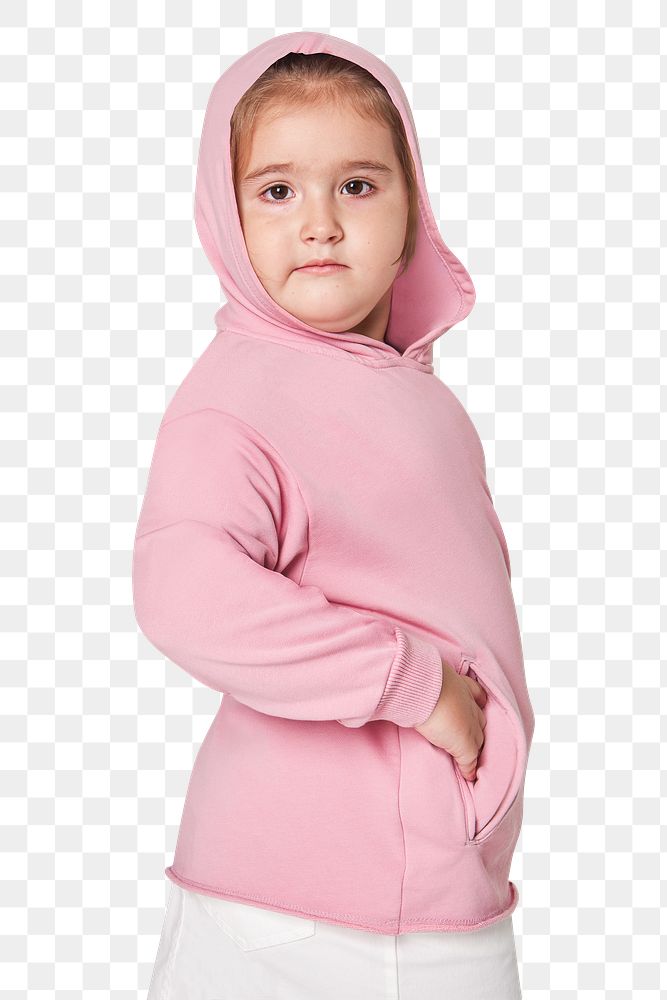 Png little girl wearing hoodie | Free PNG Sticker - rawpixel