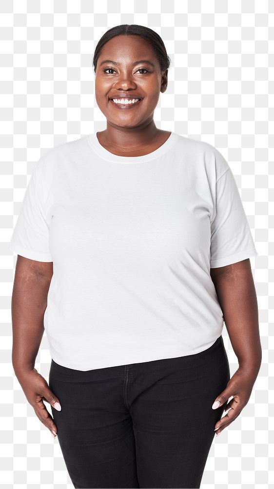 Download Free royalty image about Plus size white t-shirt and jeans ...