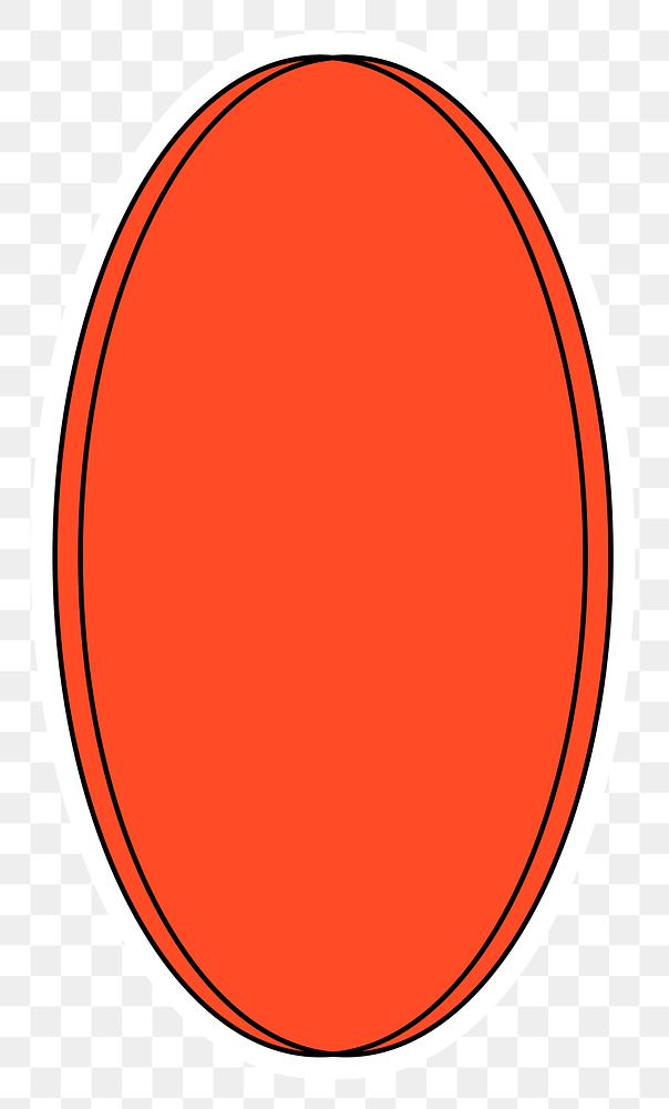 Png frame sticker red round label illustration