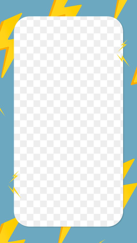 Cute frame png, lightning bolt | Free PNG - rawpixel