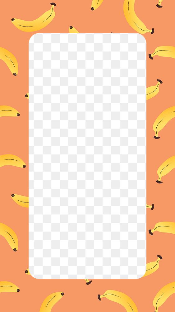 Banana frame png pattern, transparent | Free PNG - rawpixel