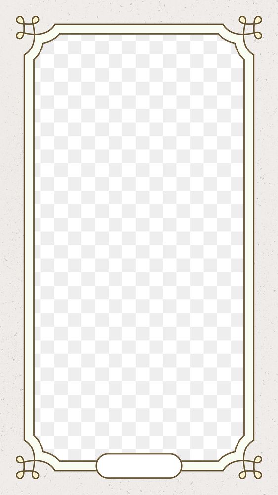 Png frame, decorative flourish ornament