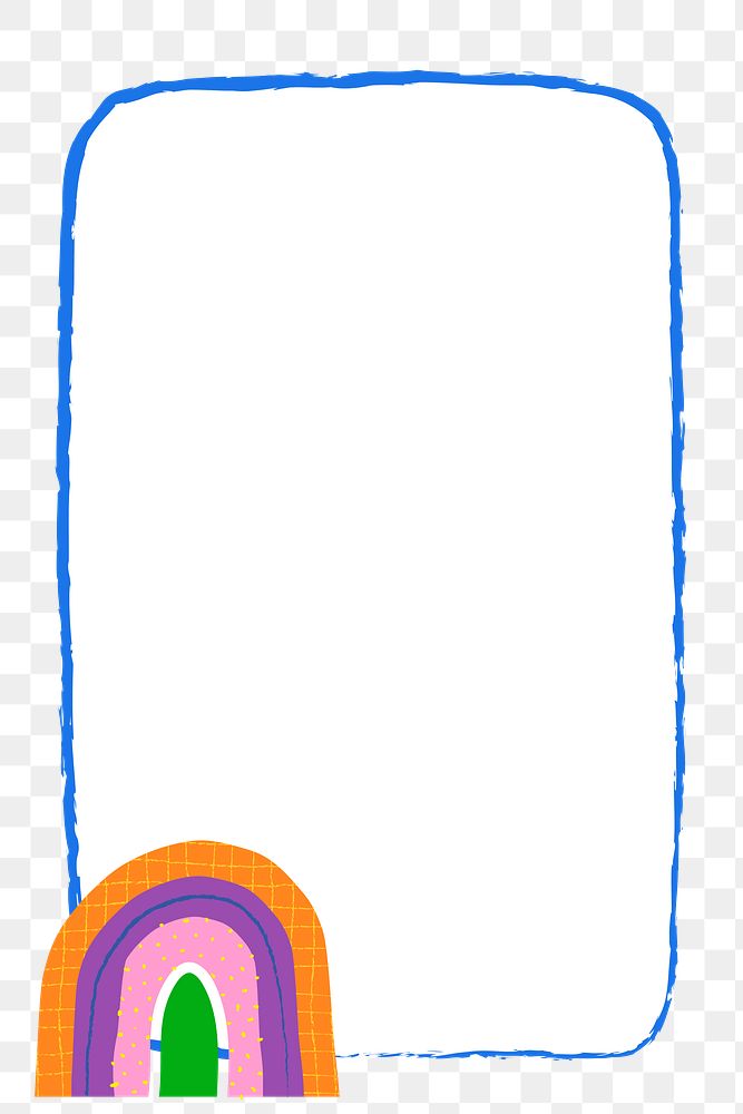 Rainbow frame PNG sticker, funky | Free PNG - rawpixel