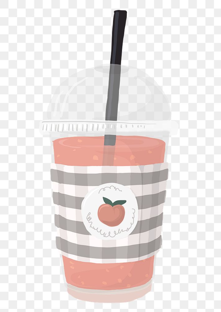 Iced tea png clipart, cute beverage illustration