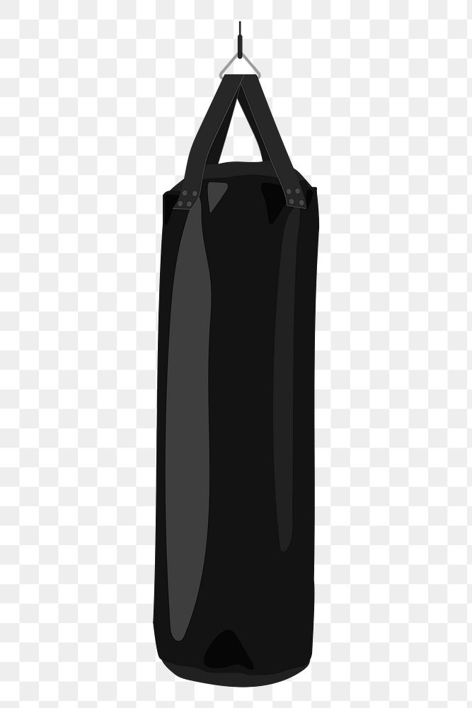 Punching bag png sticker fitness equipment, transparent background