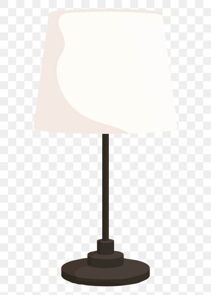Table lamp png sticker, home decor illustration, transparent background