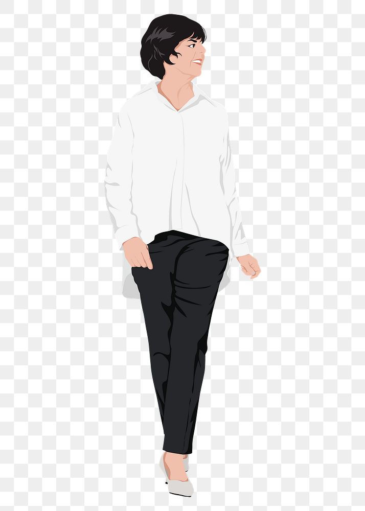 Semiformal woman png sticker illustration, transparent background